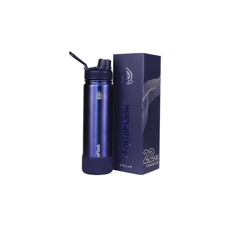 50% off Aquaflask 22oz Wide Mouth Water Bottle Stellar Collection With Silicone Boot Tanzanite now P850