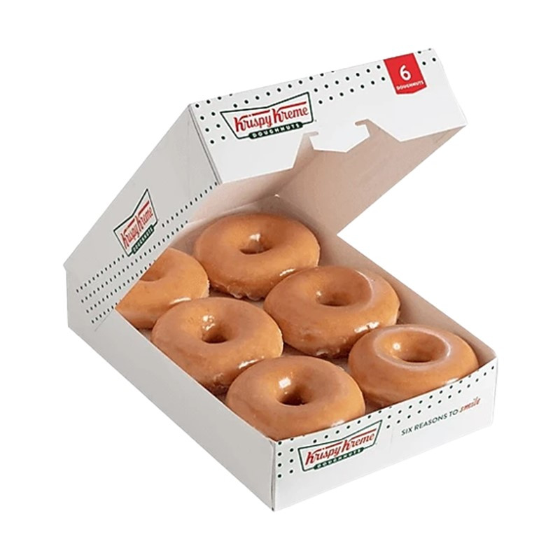 SM Deals Krispy Kreme Box of 6 Original Glazed Doughnuts